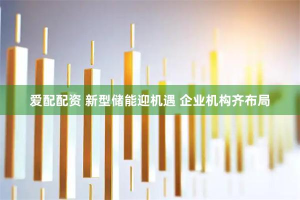 爱配配资 新型储能迎机遇 企业机构齐布局