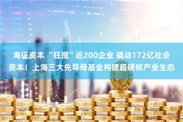 海证资本 “狂揽”近200企业 撬动172亿社会资本！上海三大先导母基金构建超硬核产业生态