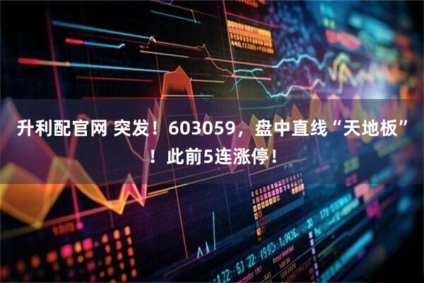 升利配官网 突发！603059，盘中直线“天地板”！此前5连涨停！