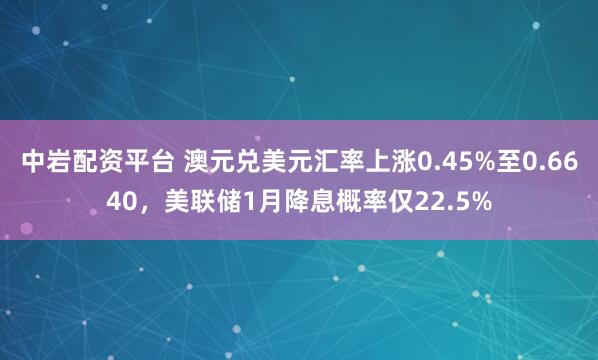 中岩配资平台 澳元兑美元汇率上涨0.45%至0.6640,美联储1月降息概率仅22.5%